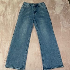 Fashion jeans wide leg jean size M